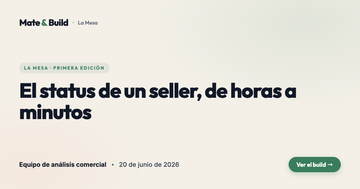 Showcase del build del equipo de análisis comercial