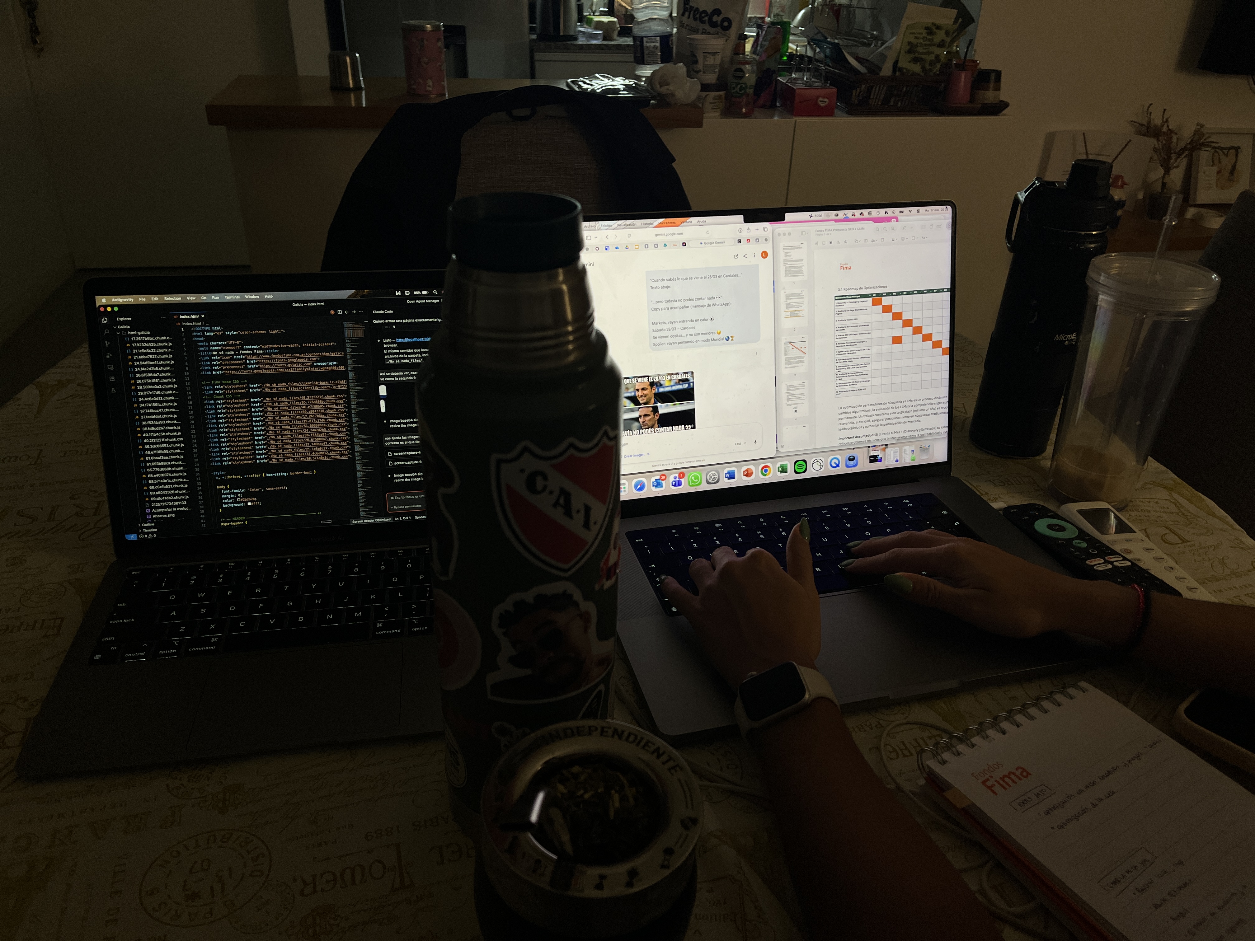 Las notebooks de una sesión de build